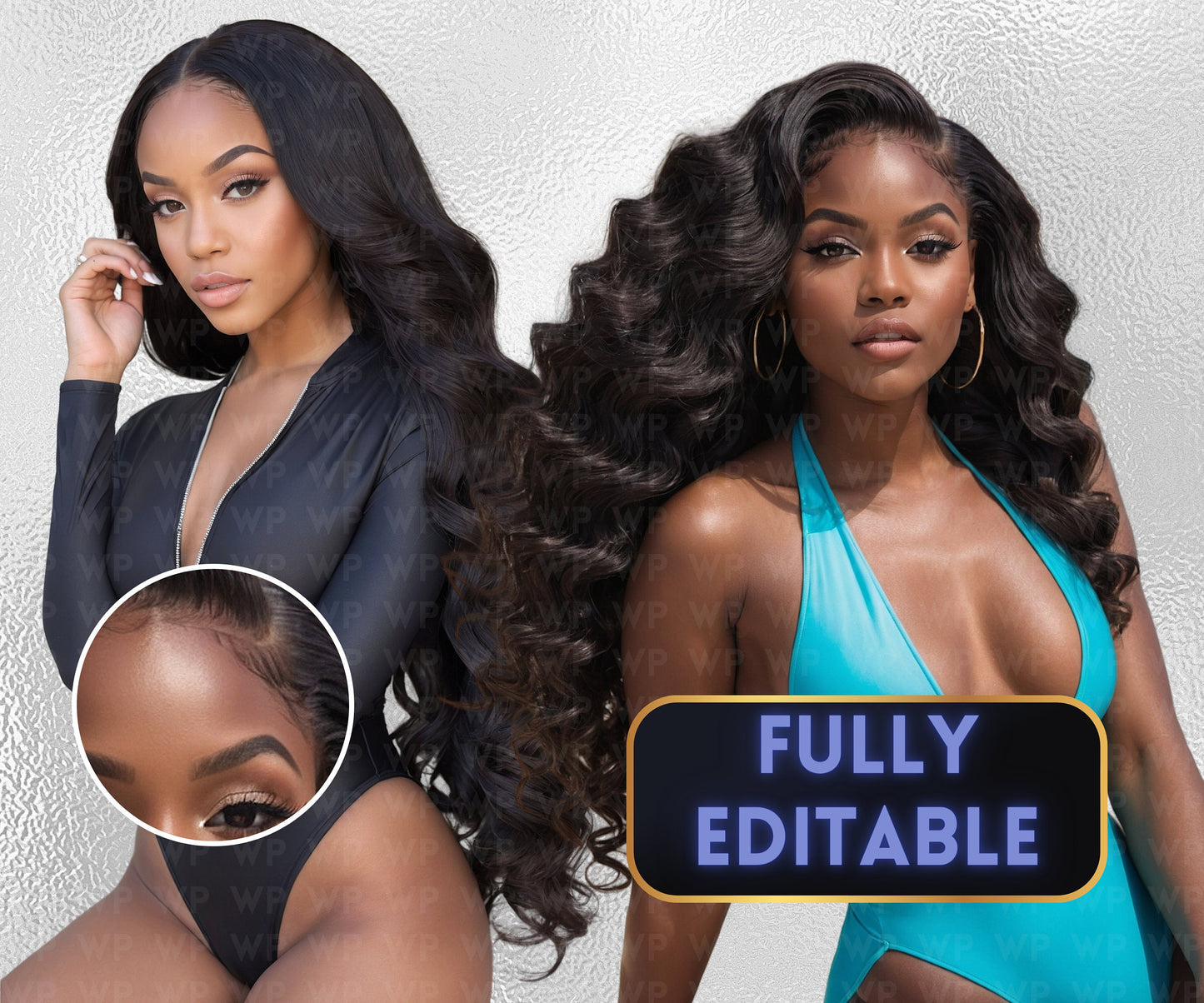 Ai Baddies Luxury Hair | 40 Models | Summer Swimsuit Models | UHD Hair Photography | Model Stock Photos(Ai Generated)