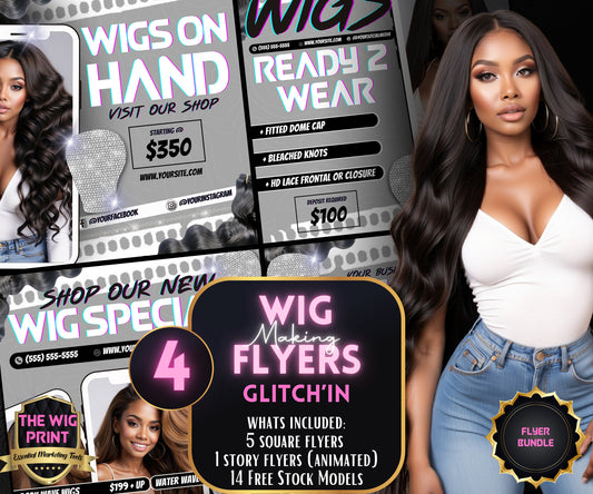 Wig Specials | Wig Booking Flyers | DIY | CANVA | Wig Flyers | Wig Deals | Wig Appointments | Wigs on Hand | Ready 2 Ship Wig | Ready 2 Wear