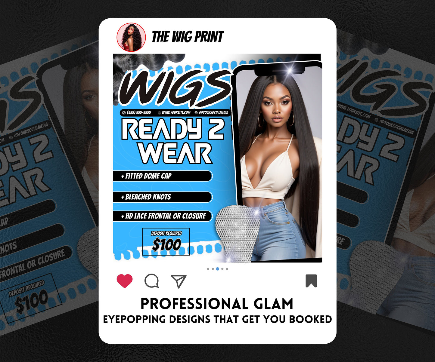 Wig Specials | Wig Booking Flyers | DIY | CANVA | Wig Flyers | Wig Deals | Wig Appointments | Wigs on Hand | Ready 2 Ship Wig | Ready 2 Wear