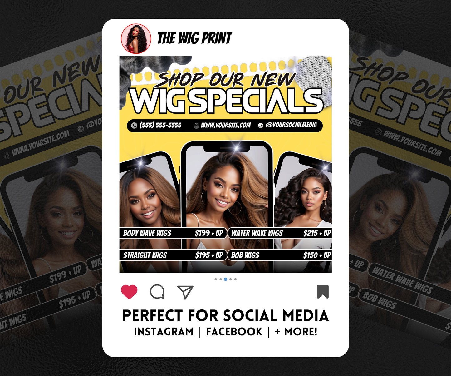 Wig Specials | Wig Booking Flyers | DIY | CANVA | Wig Flyers | Wig Deals | Wig Appointments | Wigs on Hand | Ready 2 Ship Wig | Ready 2 Wear