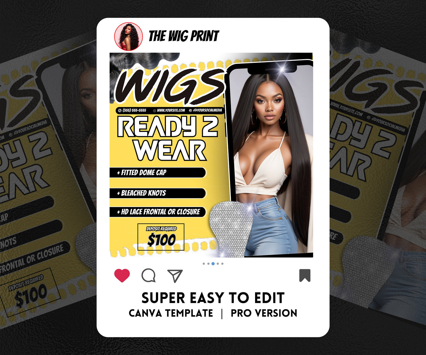 Wig Specials | Wig Booking Flyers | DIY | CANVA | Wig Flyers | Wig Deals | Wig Appointments | Wigs on Hand | Ready 2 Ship Wig | Ready 2 Wear