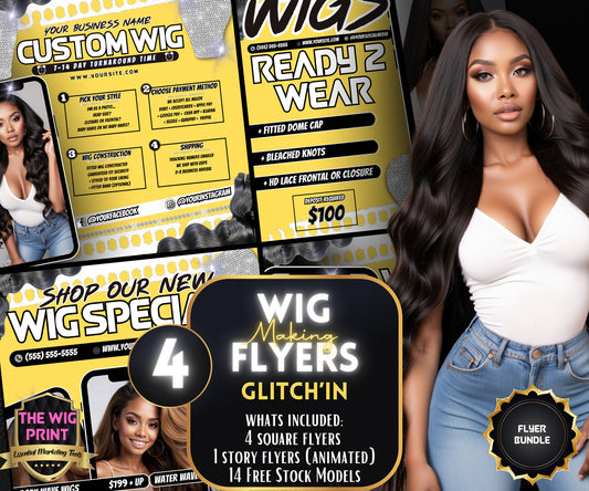 Wig Specials | Wig Booking Flyers | DIY | CANVA | Wig Flyers | Wig Deals | Wig Appointments | Wigs on Hand | Ready 2 Ship Wig | Ready 2 Wear