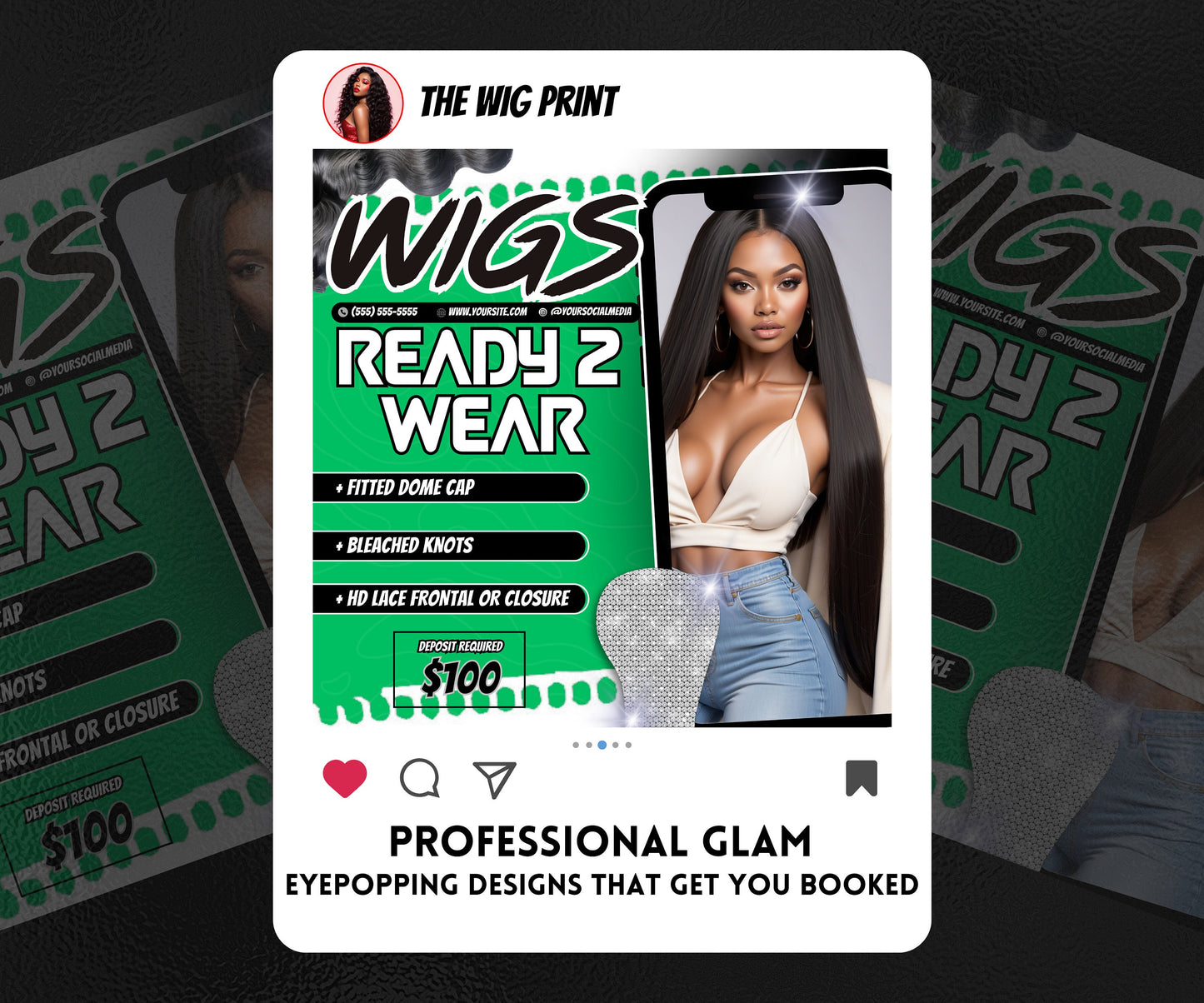 Wig Specials | Wig Booking Flyers | DIY | CANVA | Wig Flyers | Wig Deals | Wig Appointments | Wigs on Hand | Ready 2 Ship Wig | Ready 2 Wear