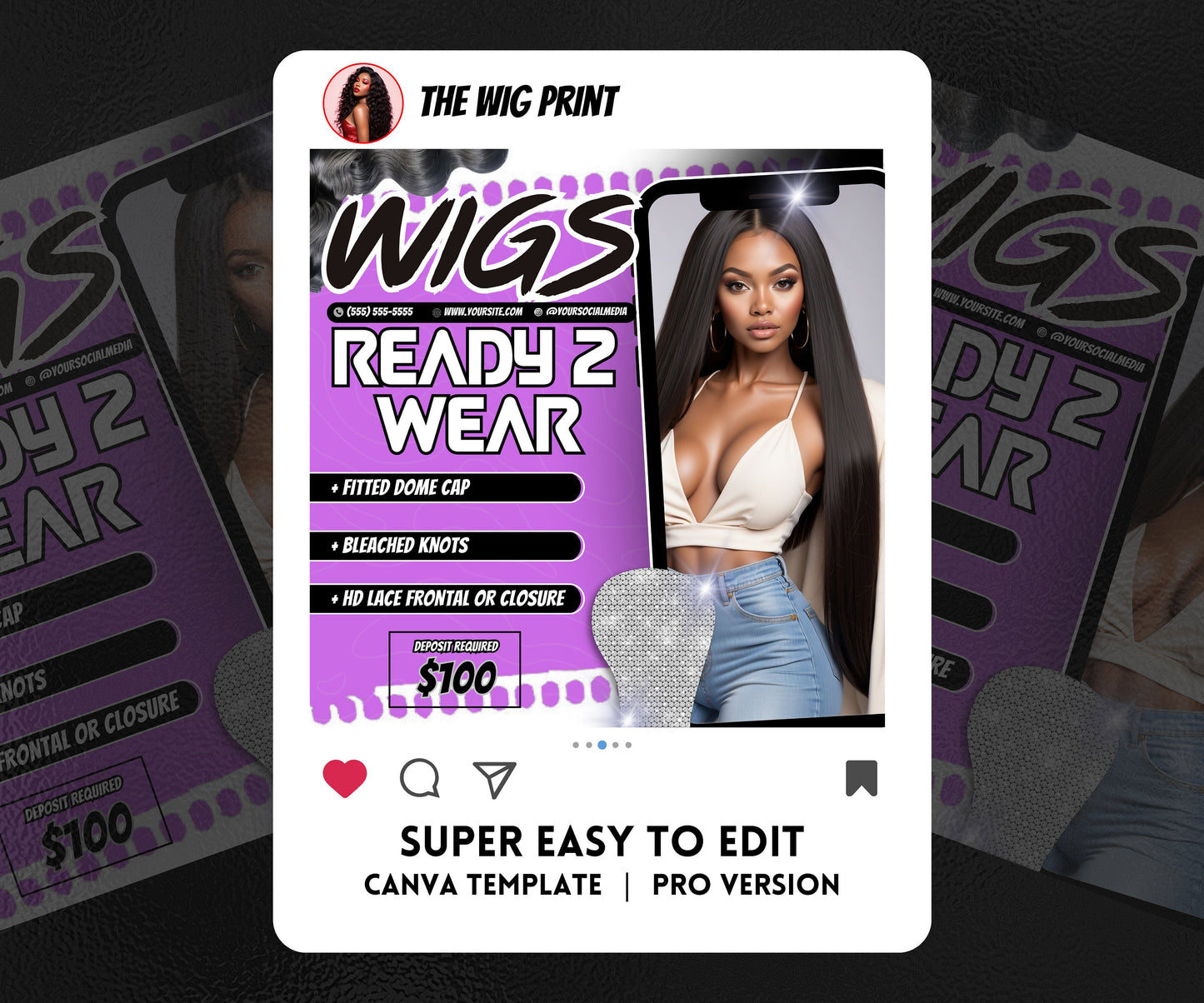 Wig Specials | Wig Booking Flyers | DIY | CANVA | Wig Flyers | Wig Deals | Wig Appointments | Wigs on Hand | Ready 2 Ship Wig | Ready 2 Wear