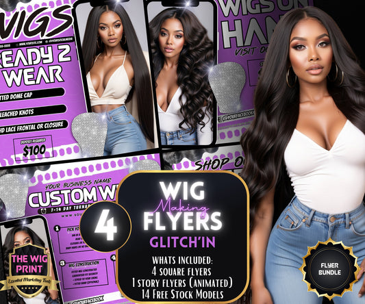 Wig Specials | Wig Booking Flyers | DIY | CANVA | Wig Flyers | Wig Deals | Wig Appointments | Wigs on Hand | Ready 2 Ship Wig | Ready 2 Wear