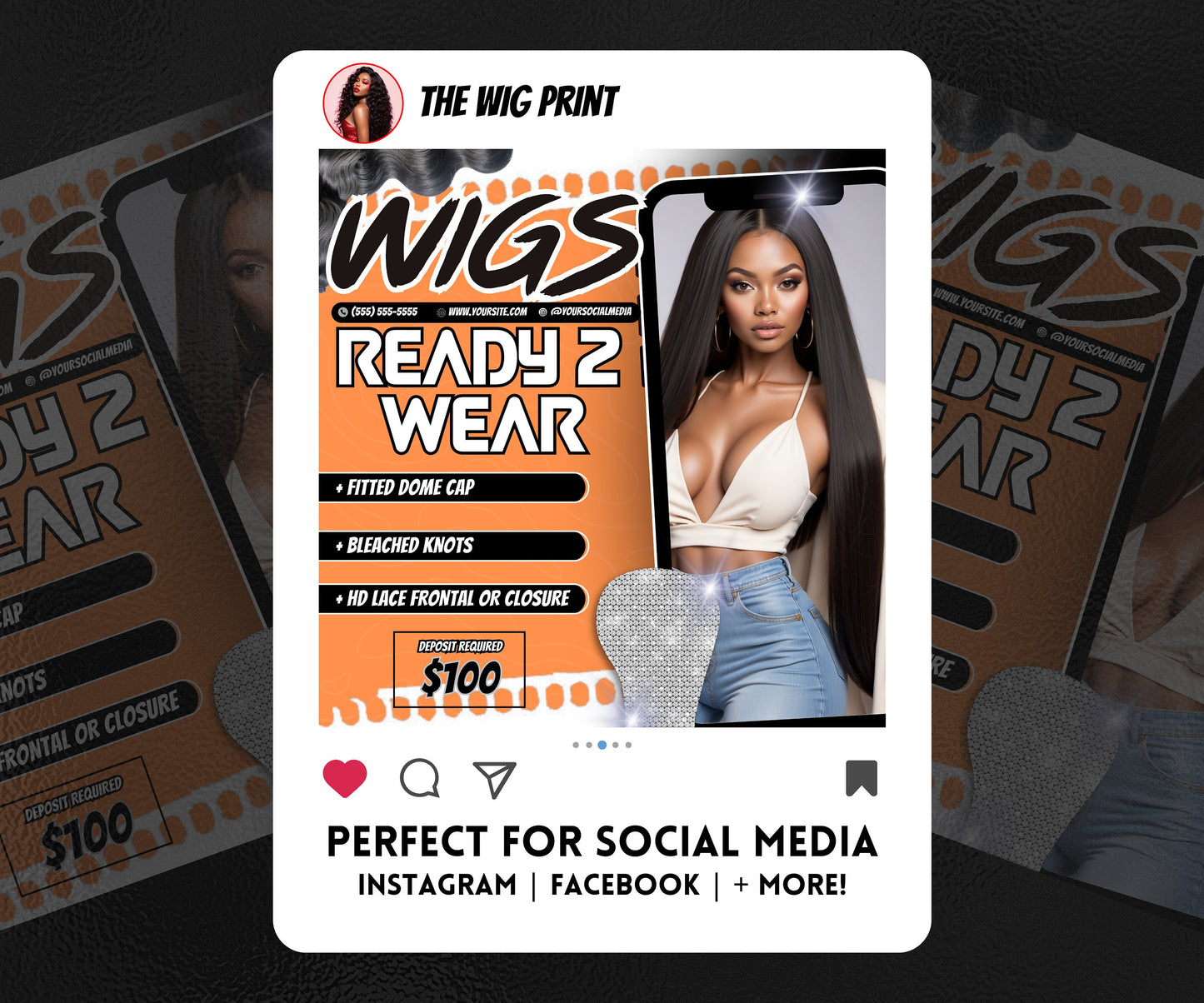 Wig Specials | Wig Booking Flyers | DIY | CANVA | Wig Flyers | Wig Deals | Wig Appointments | Wigs on Hand | Ready 2 Ship Wig | Ready 2 Wear