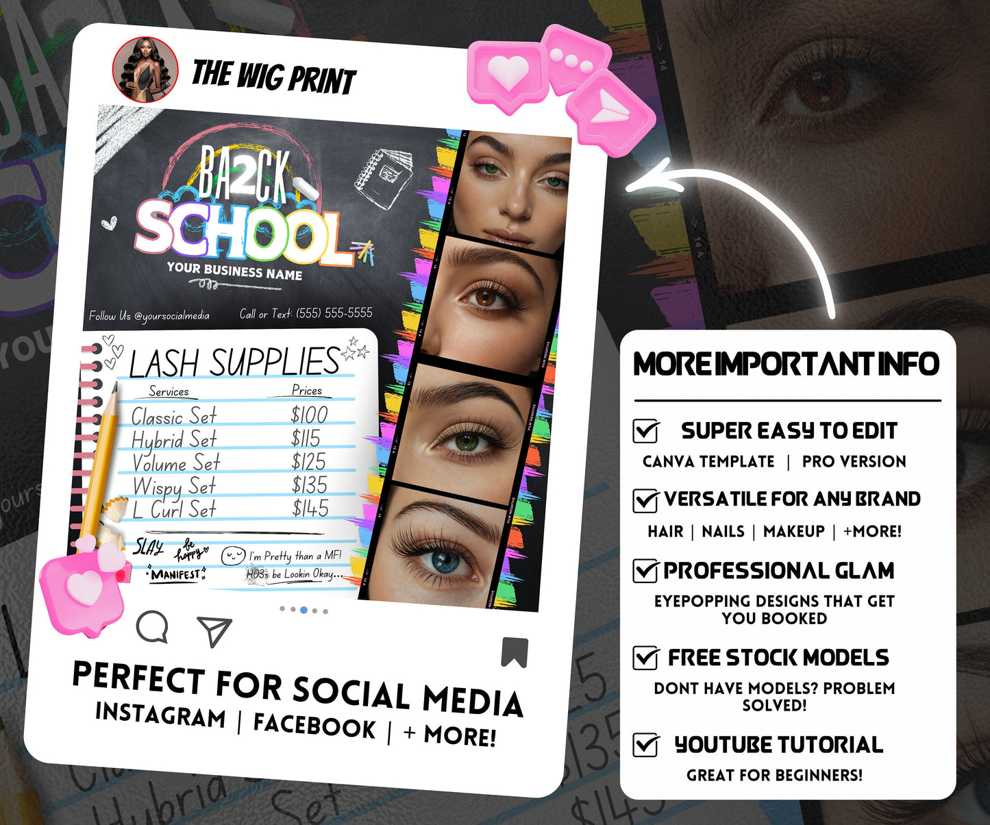 Back 2 School Flyer | Back to School Books Open | Back to School Bookings | Back to School Season | Back 2 school Appointments | DIY | CANVA