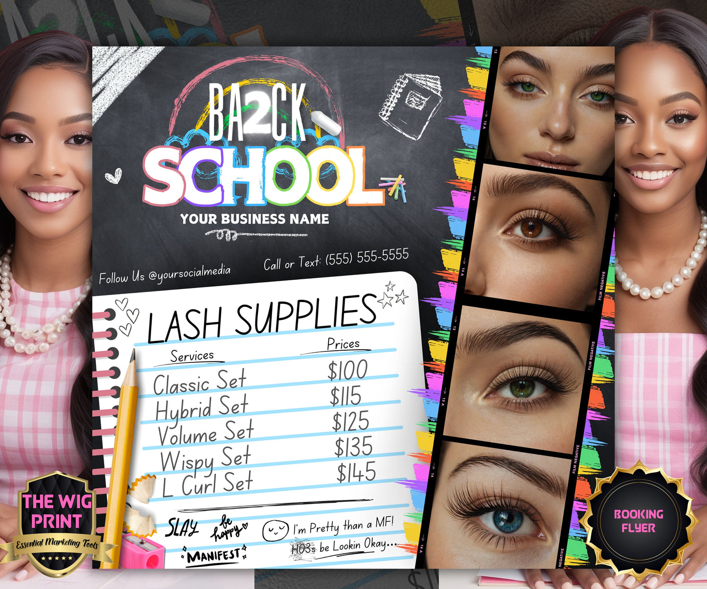 Back 2 School Flyer | Back to School Books Open | Back to School Bookings | Back to School Season | Back 2 school Appointments | DIY | CANVA