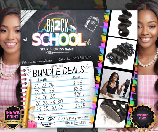 Back 2 School Flyer | Back to School Books Open | Back to School Bookings | Back to School Season | Back 2 school Appointments | DIY | CANVA