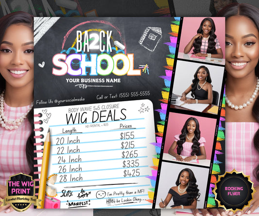 Back 2 School Flyer | Back to School Books Open | Back to School Bookings | Back to School Season | Back 2 school Appointments | DIY | CANVA