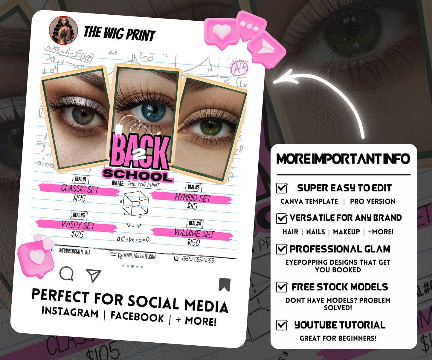 Back 2 School Flyer | Back to School Books Open | Back to School Bookings | Back to School Season | Back 2 school Appointments | DIY | CANVA