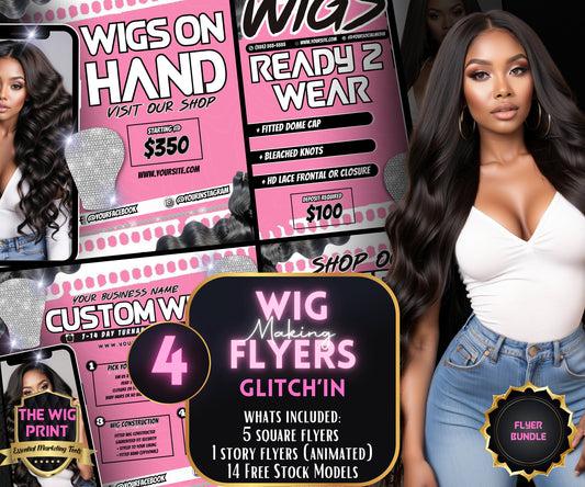 Wig Specials | Wig Booking Flyers | DIY | CANVA | Wig Flyers | Wig Deals | Wig Appointments | Wigs on Hand | Ready 2 Ship Wig | Ready 2 Wear