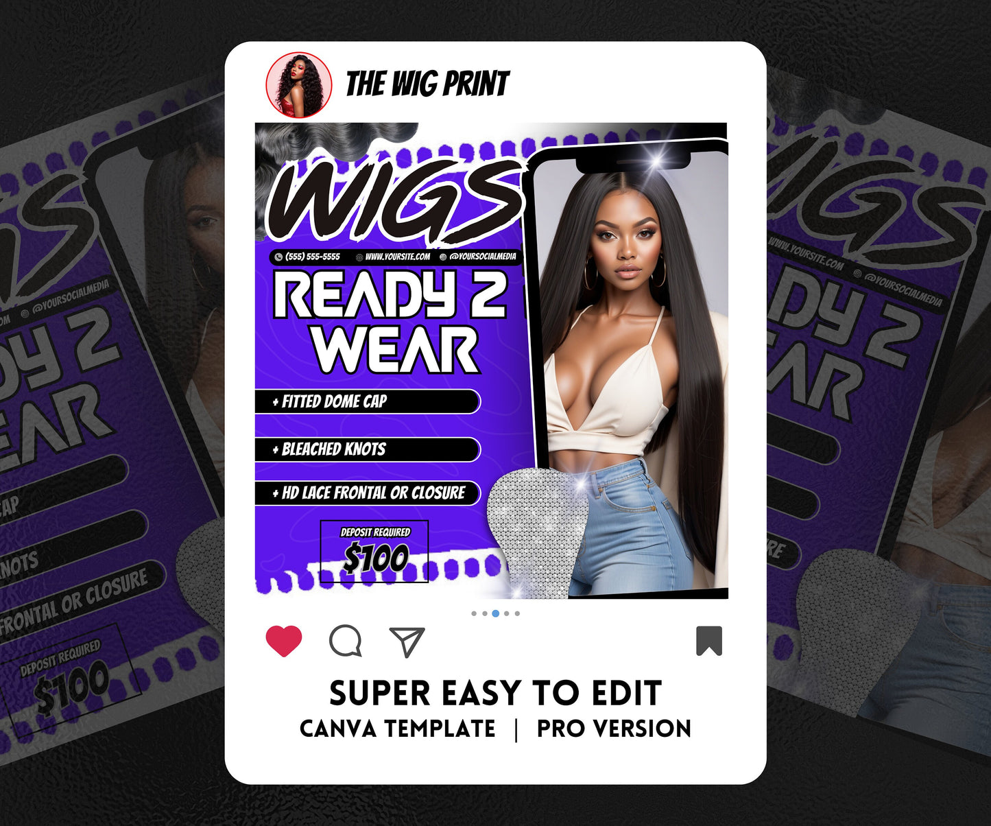 Wig Specials | Wig Booking Flyers | DIY | CANVA | Wig Flyers | Wig Deals | Wig Appointments | Wigs on Hand | Ready 2 Ship Wig | Ready 2 Wear