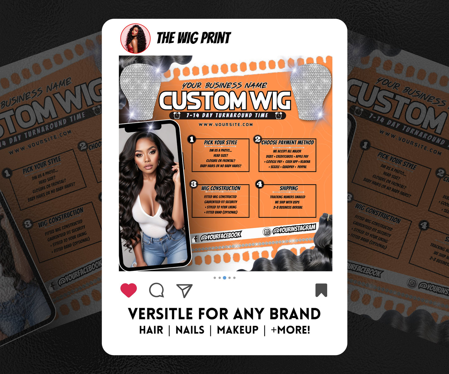 Wig Specials | Wig Booking Flyers | DIY | CANVA | Wig Flyers | Wig Deals | Wig Appointments | Wigs on Hand | Ready 2 Ship Wig | Ready 2 Wear