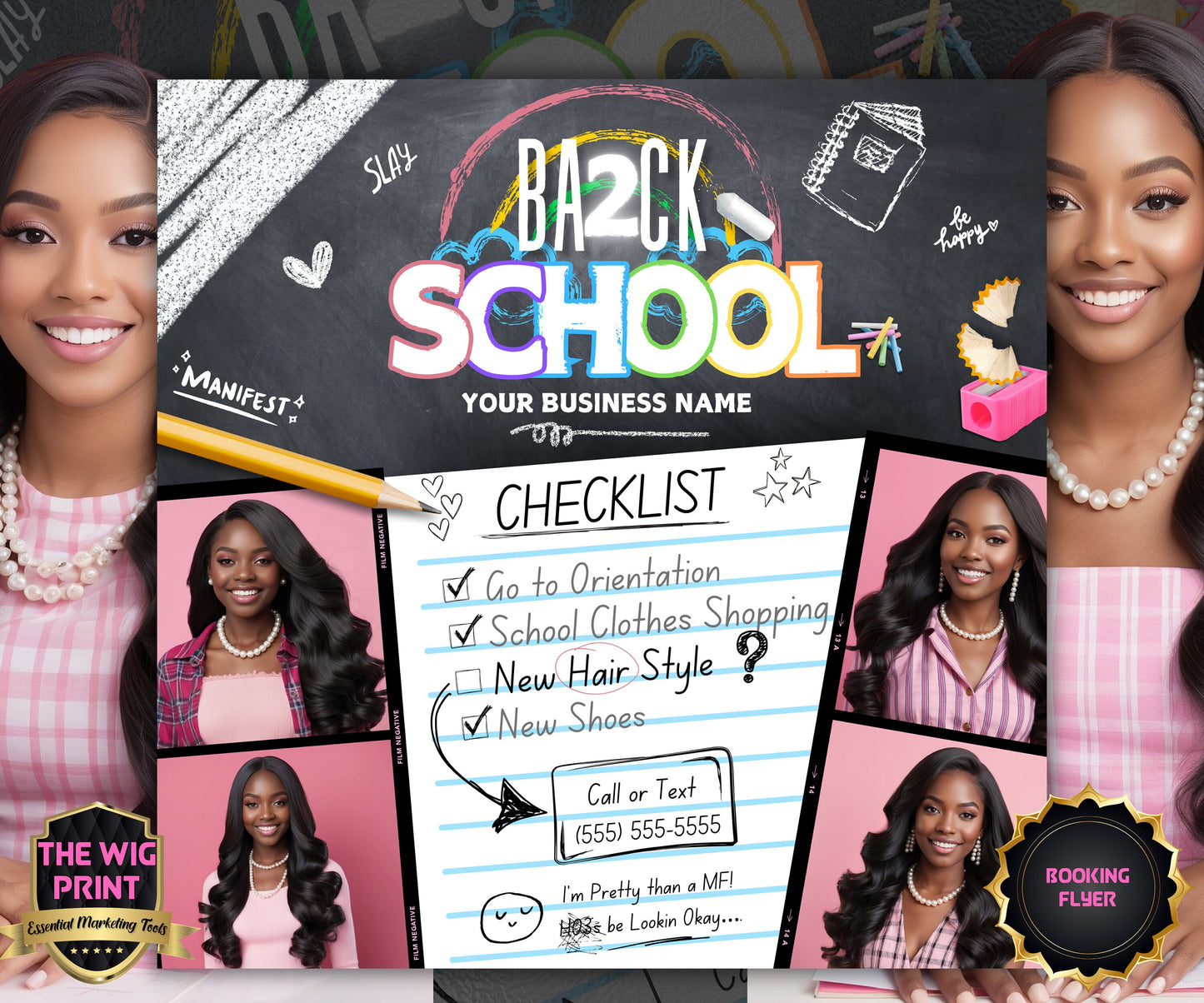 Back 2 School Flyer | Back to School Books Open | Back to School Bookings | Back to School Season | Back 2 school Appointments | DIY | CANVA