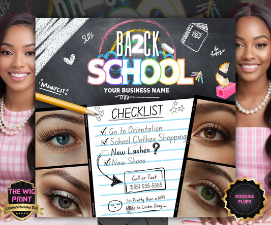 Back 2 School Flyer | Back to School Books Open | Back to School Bookings | Back to School Season | Back 2 school Appointments | DIY | CANVA