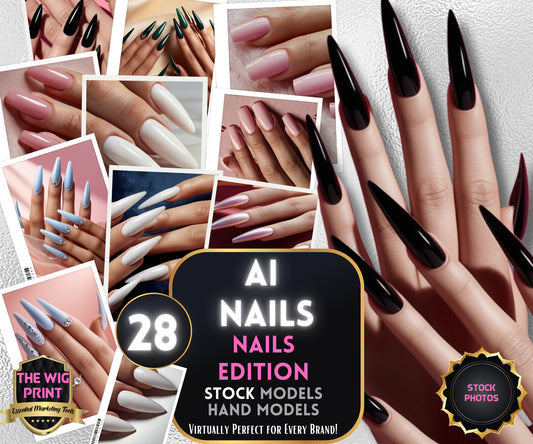 Ai Nail Baddies  | 28 Models | Hand + Nail Models | UHD Hand Photography | Model Stock Photos(Ai Generated)