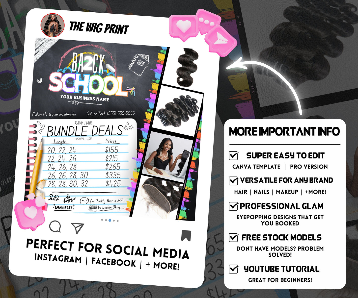 Back 2 School Flyer | Back to School Books Open | Back to School Bookings | Back to School Season | Back 2 school Appointments | DIY | CANVA