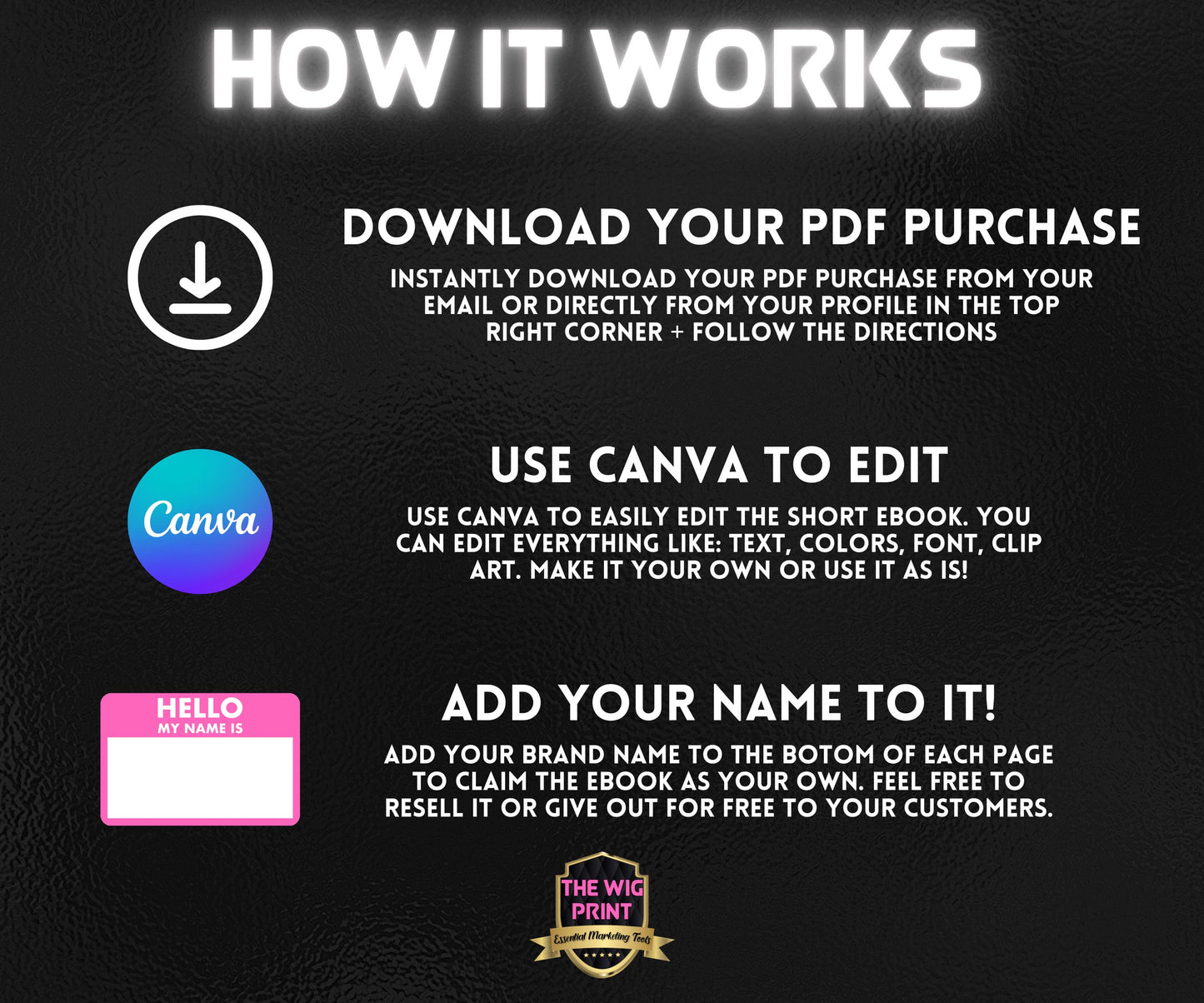 Hair Vendor List | 54 Vendors | Ebook Template | PLR & MRR | Everything done for you | Instant Digital Download  | Canva Editable Template