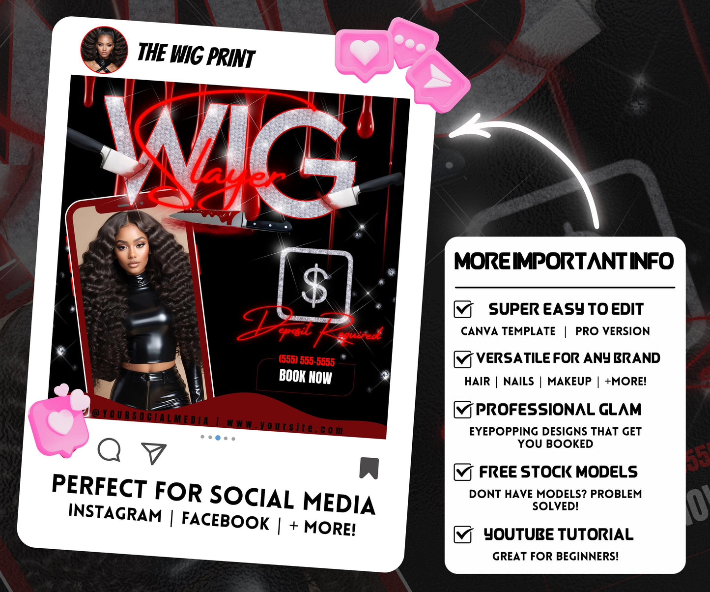 Wig Slayer Flyer Template