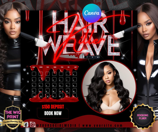 Hair Weave Killer Bookings | Flyer Template