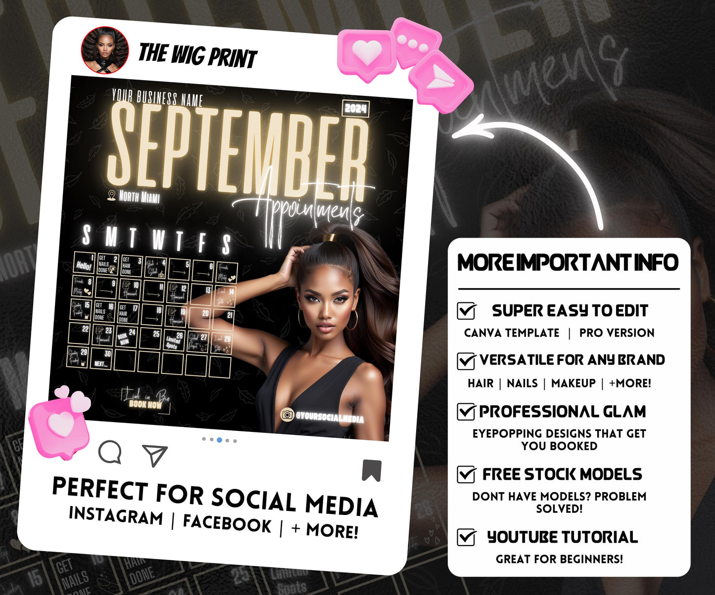 September Books Open | September Booking Flyer | Beige Theme | DIY | CANVA | Fall SZN | September Special | September Appointments