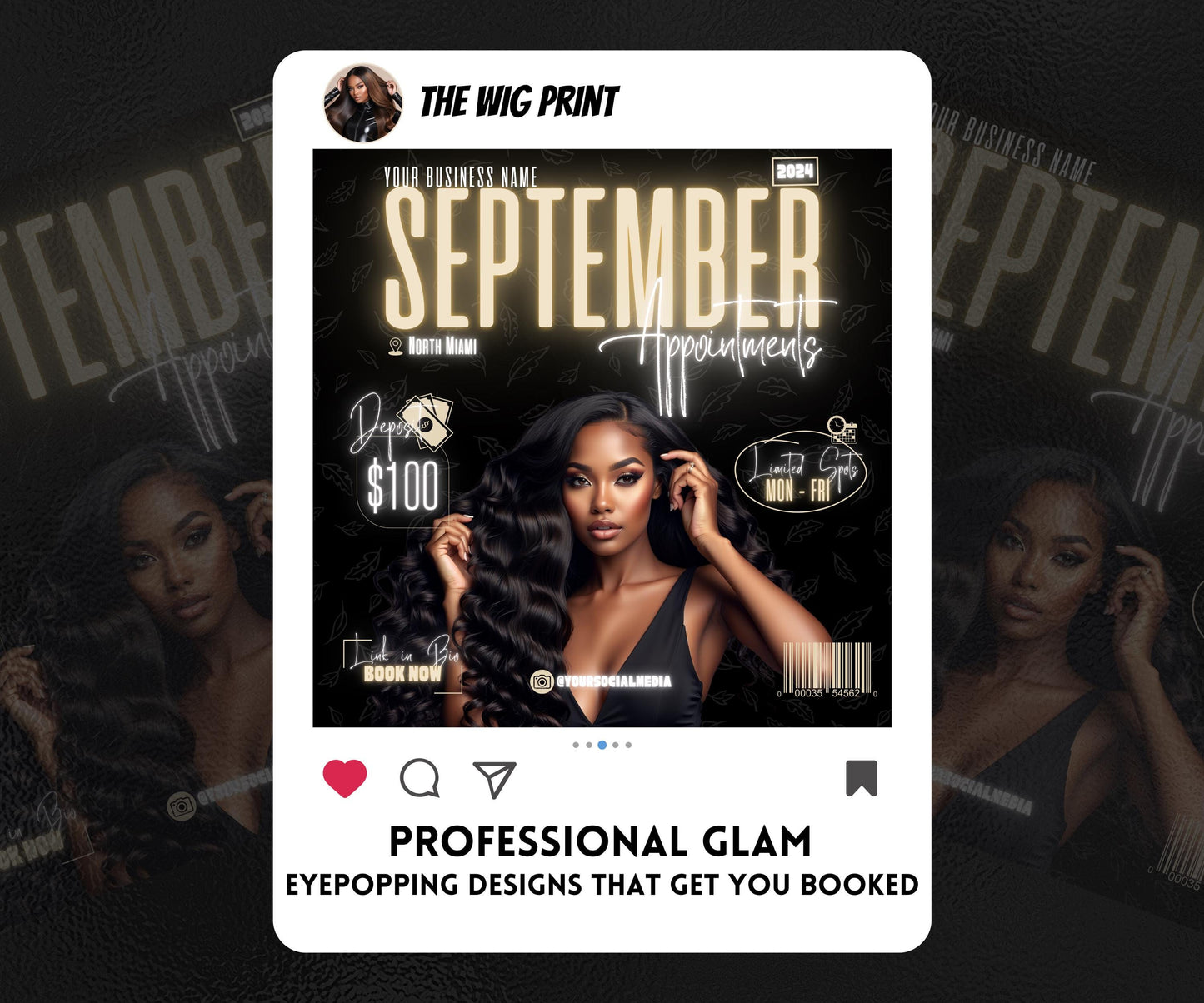 September Books Open | 5 September Booking Flyers | Beige Theme | DIY | CANVA | Fall SZN | September Special | September Appointments