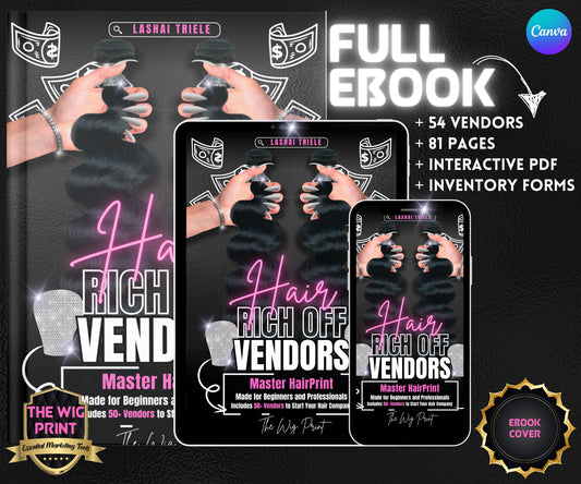 Hair Vendors Ebook | Full Book | PDF | Rich Off Hair Vendors | Training Manual | Perfect for Beginners & Professionals