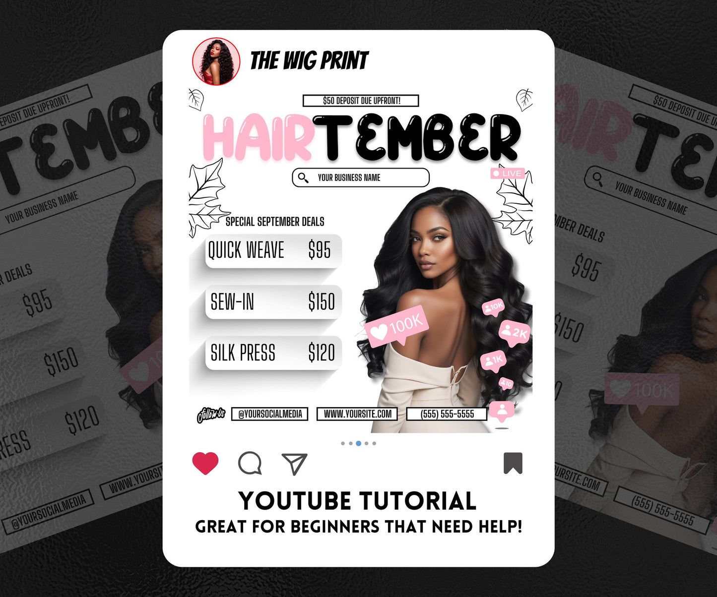 HairTember | 3 Hair Stylist Flyers