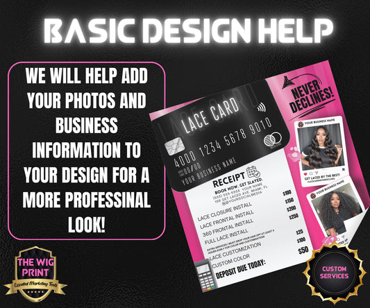 Basic Design Service | Any Template in Our Shop | This is a Digital Service Nothing will be shipped!