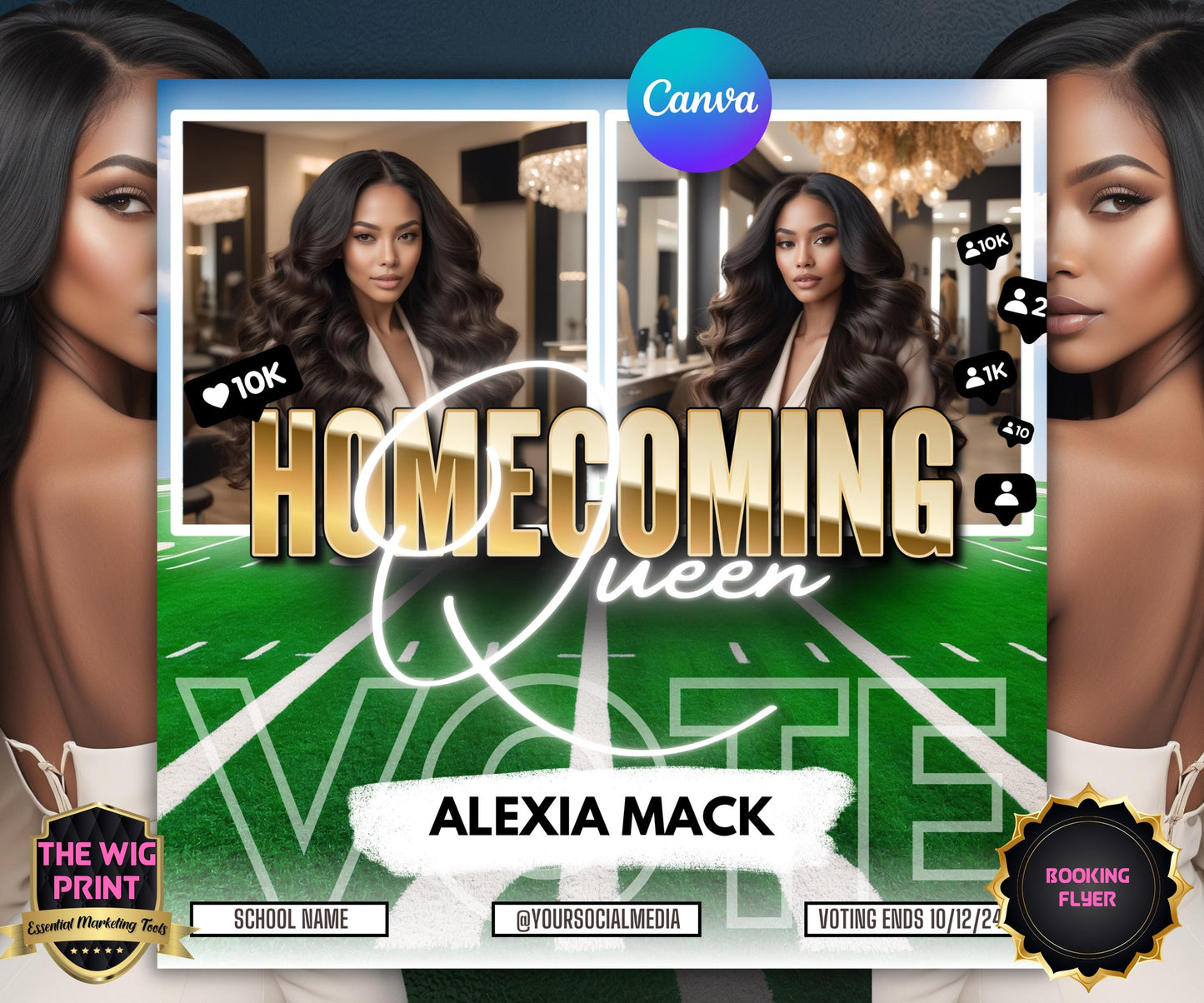 Homecoming Queen Flyer | College Homecoming | Highschool Homecoming | HBCU Homecoming | Class Campaign Flyer | Homecoming Queen