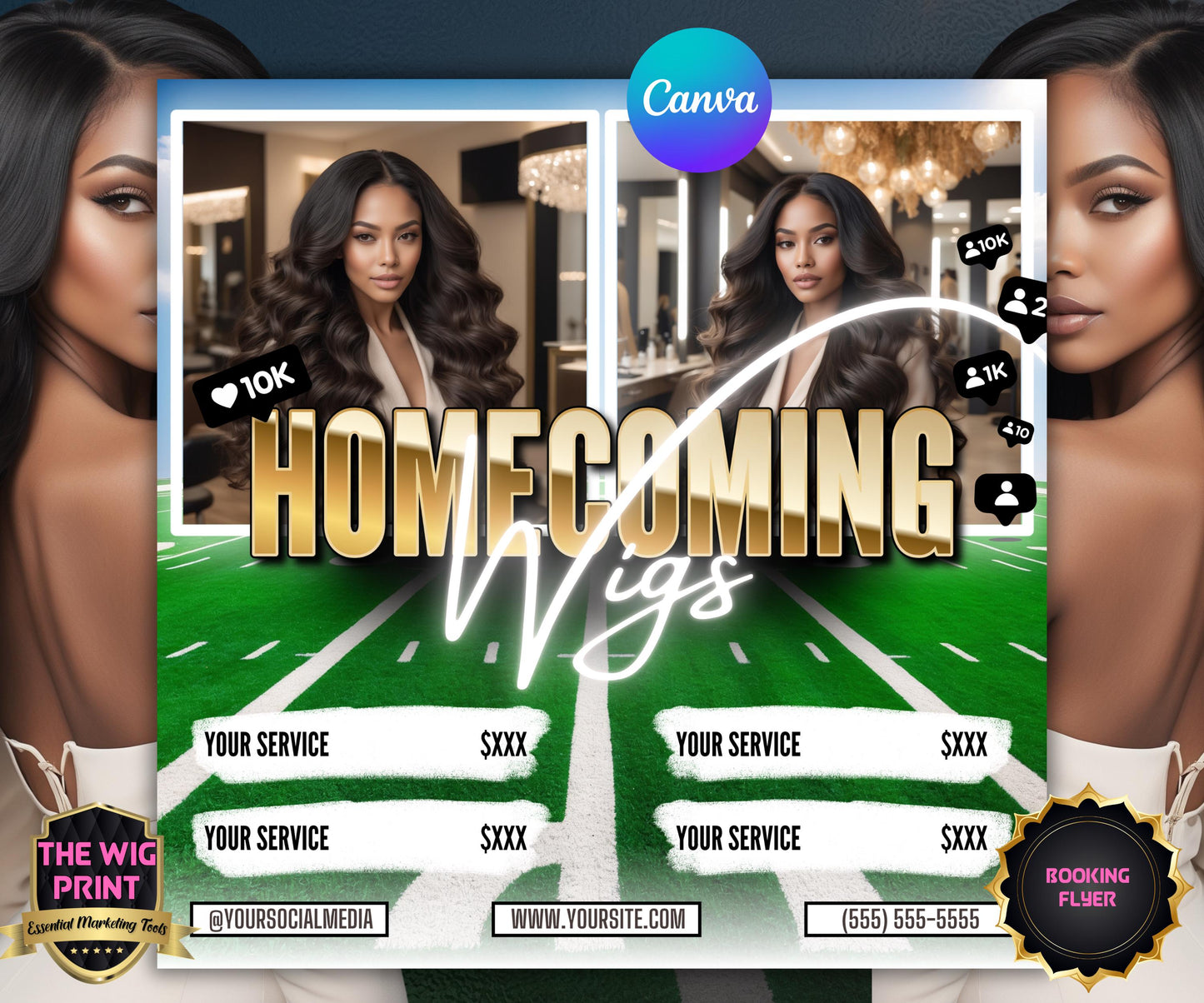 Homecoming Wigs Flyer | HBCU Homecoming | Homecoming Deals | Homecoming Sale