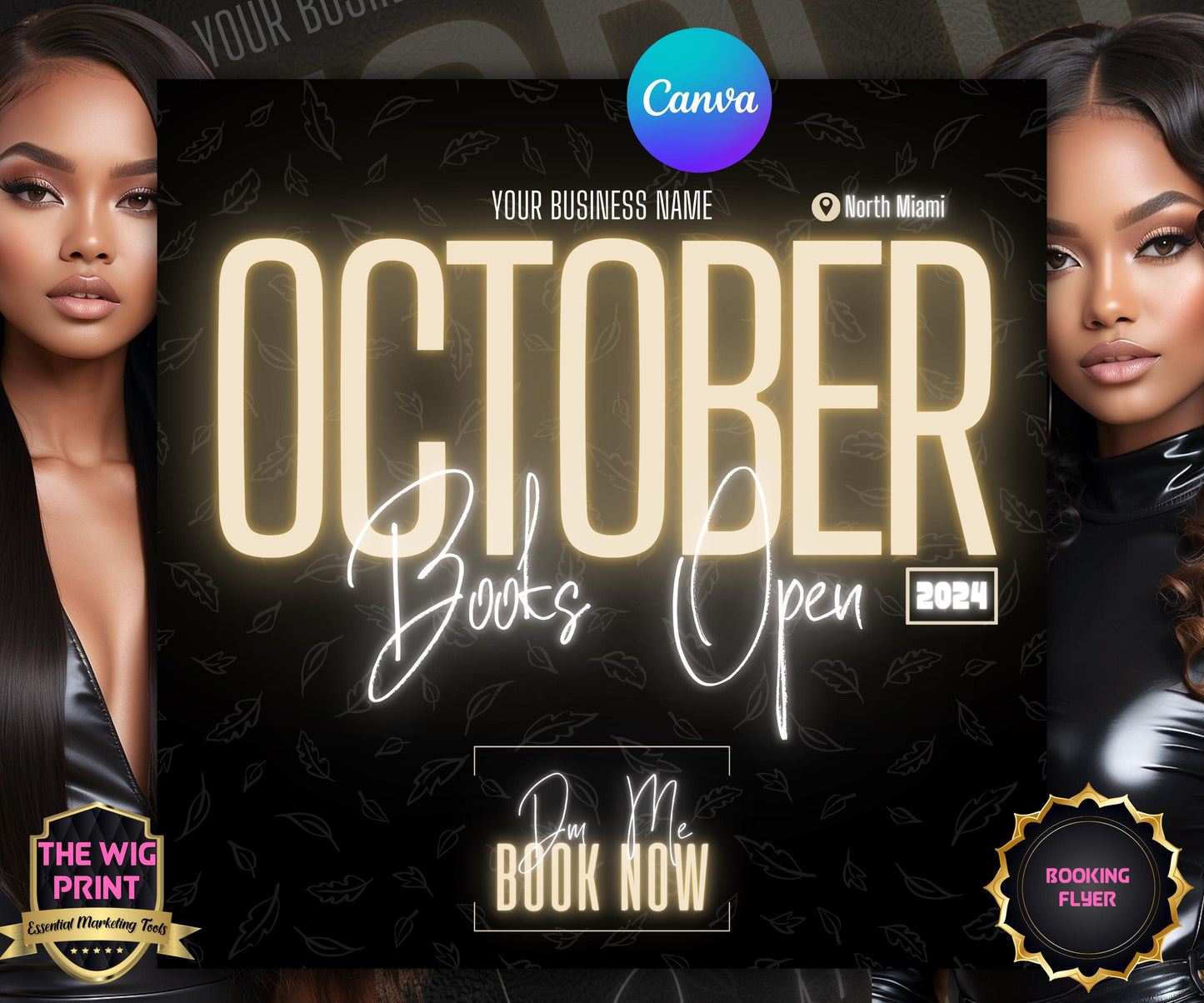 October Booking Flyer | Neon Beige Theme