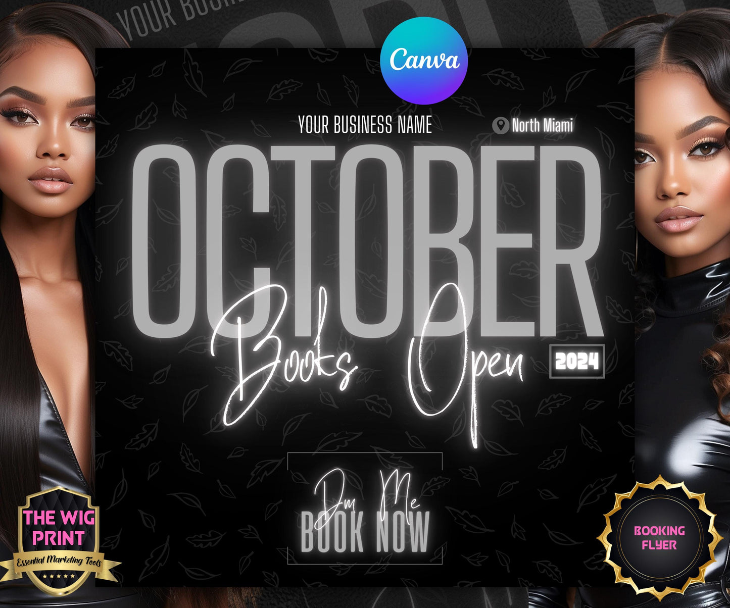 October Booking Flyer | Neon Gray Theme