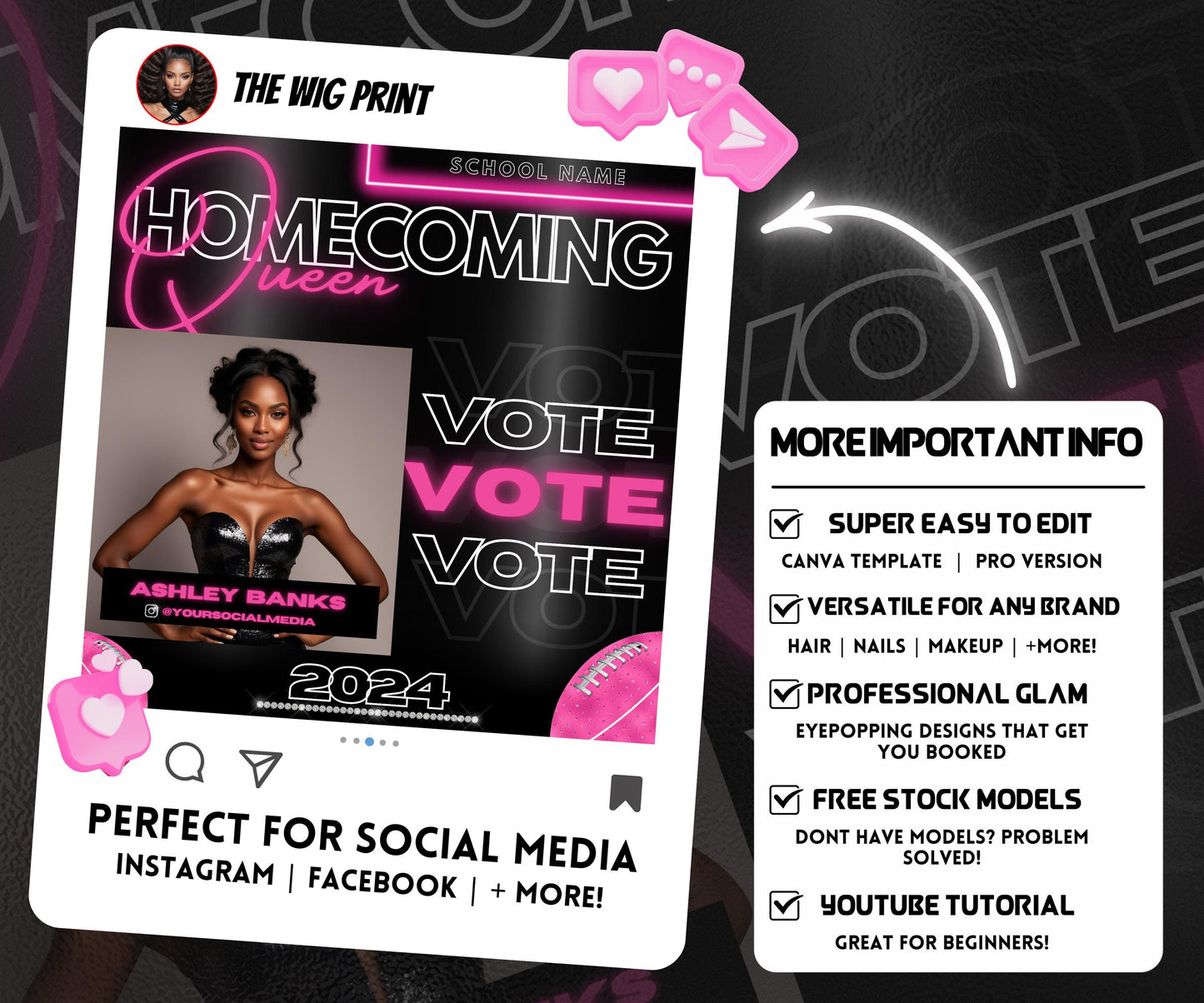 Homecoming Queen Flyer | College Homecoming | Highschool Homecoming | HBCU Homecoming | Class Campaign Flyer | Homecoming Queen