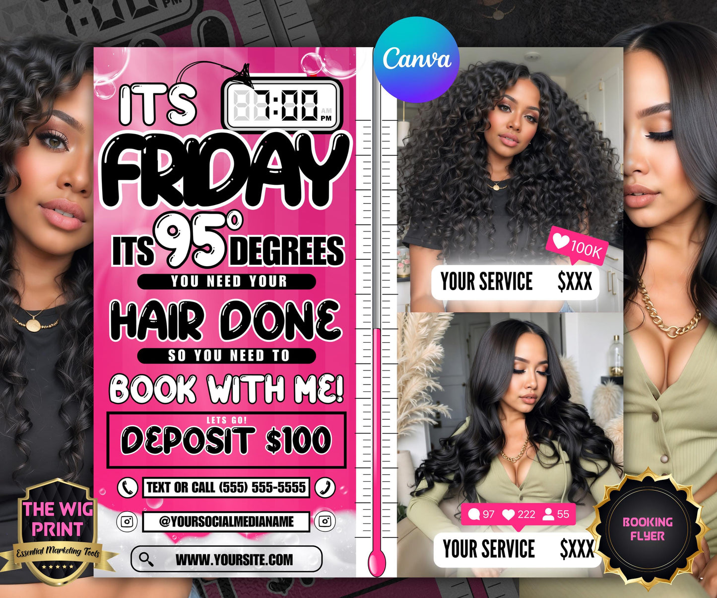 Its 7pm Friday Its 95 Degrees | Hair Promo | Hair Stylist Flyer