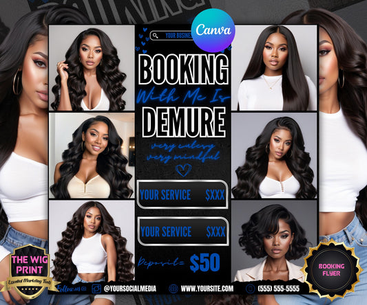 Very Demure | Beauty Flyer | Hair Stylist | Nail Tech | Lash Tech | Braids | Wig Maker | Canva Template | Neon Flyer | Beauty Services