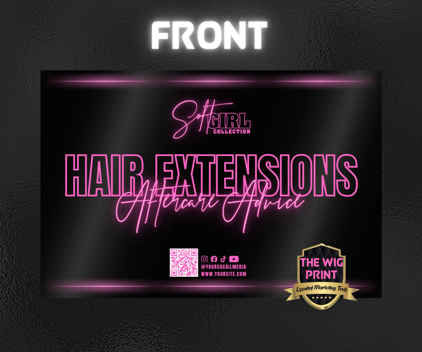 Soft Girl Collection | After Care Cards | Hair Care Card Template | Hair Care Instructions | Weave Care Guide | Hair Business Packaging