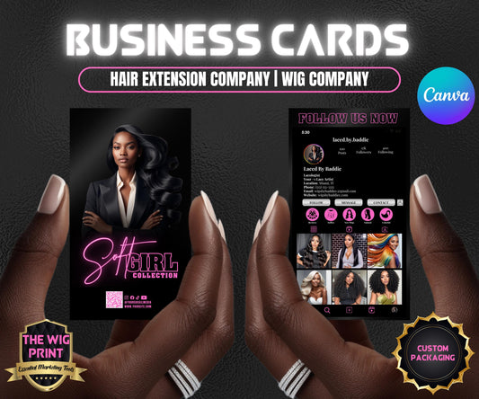 Soft Girl Collection | Business Cards Template | Canva Template Design | Hair Stylist| Lashes Nail Tech Braids Wigs Card