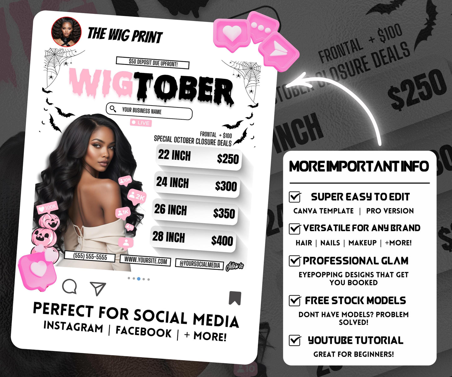 WigTober | Wig Stylist Flyer