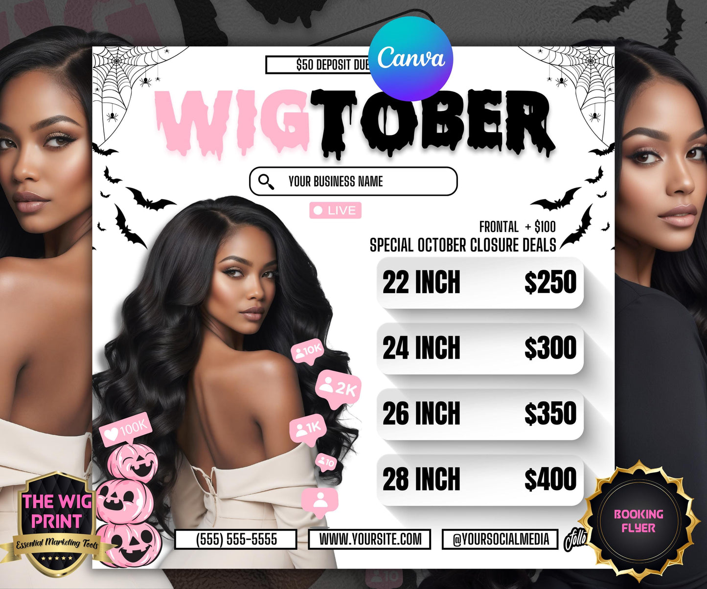 WigTober | Wig Stylist Flyer