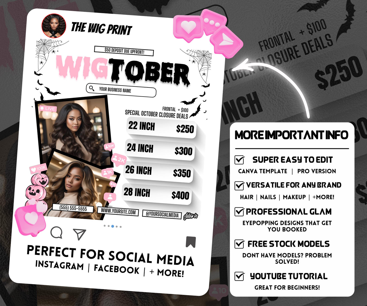 WigTober | Wig Stylist Flyer