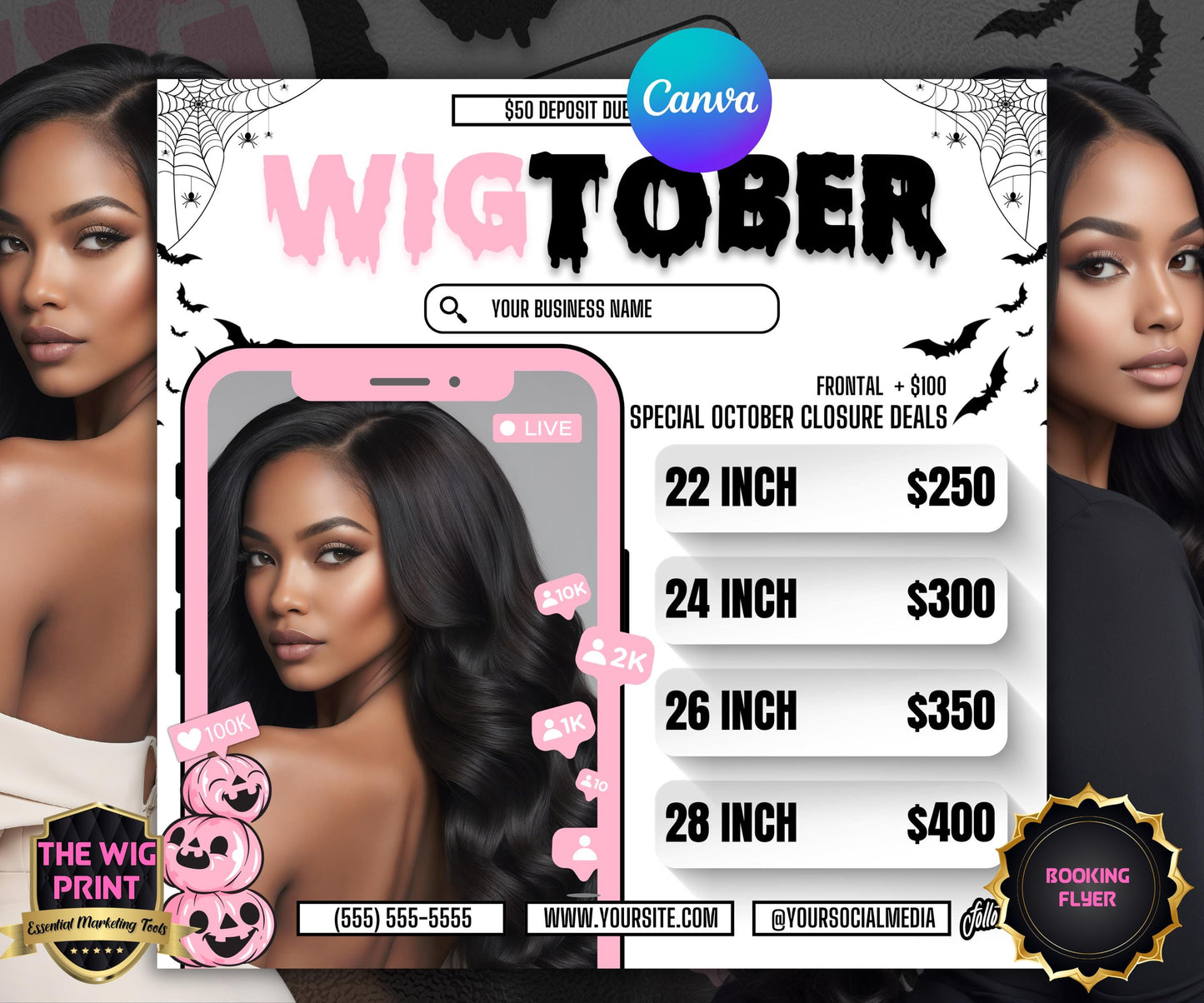 WigTober | Wig Stylist Flyer