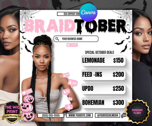 BraidTober | Braid Stylist Flyer Template