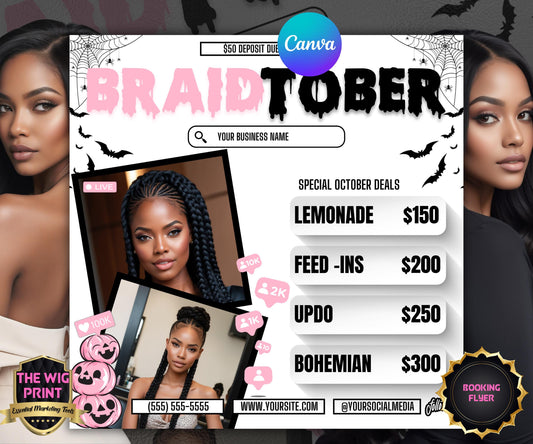 BraidTober | Braid Stylist Flyer Template