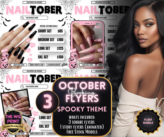 NailTober | 3 Nail Tech Flyers