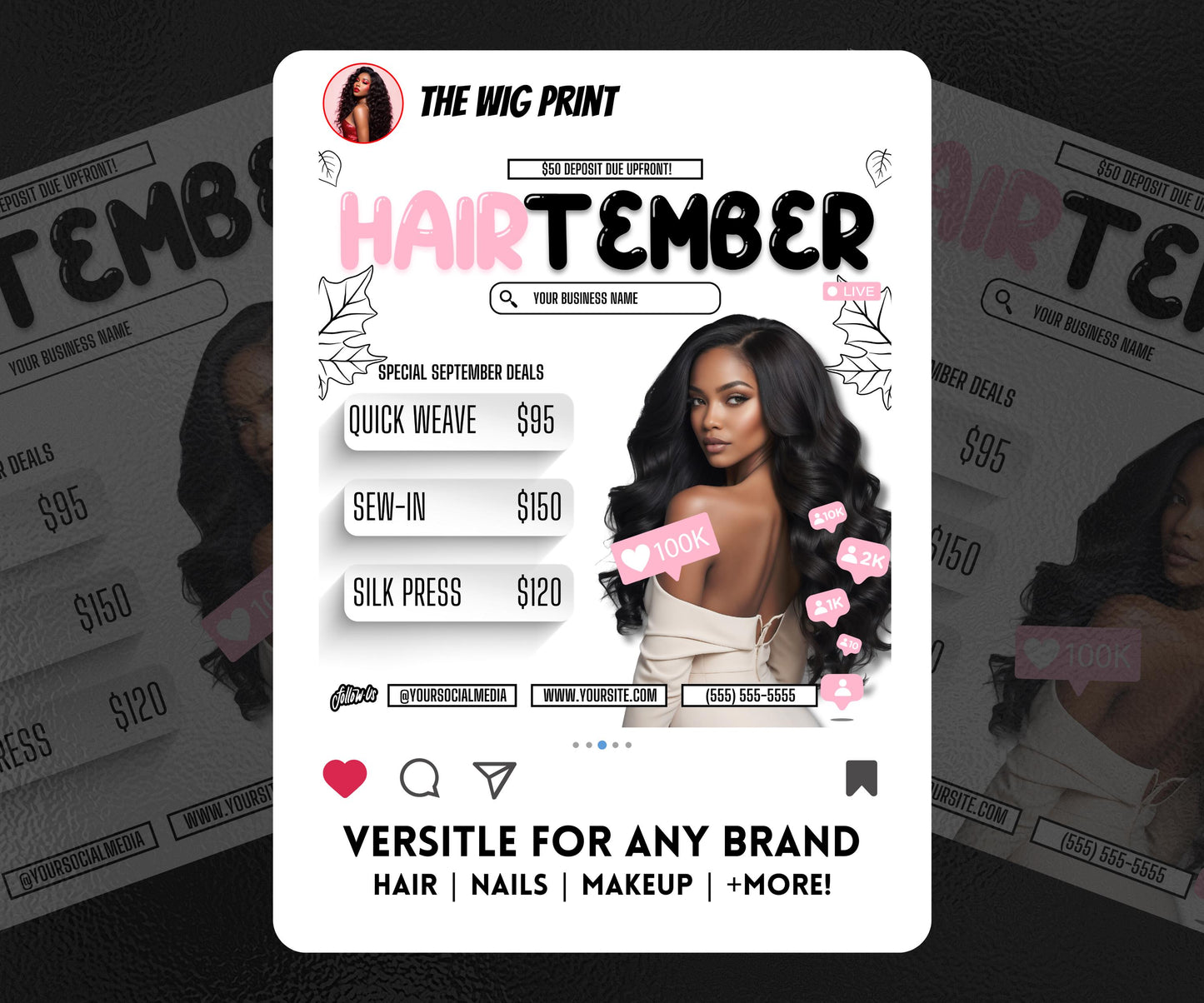 HairTember | 3 Hair Stylist Flyers