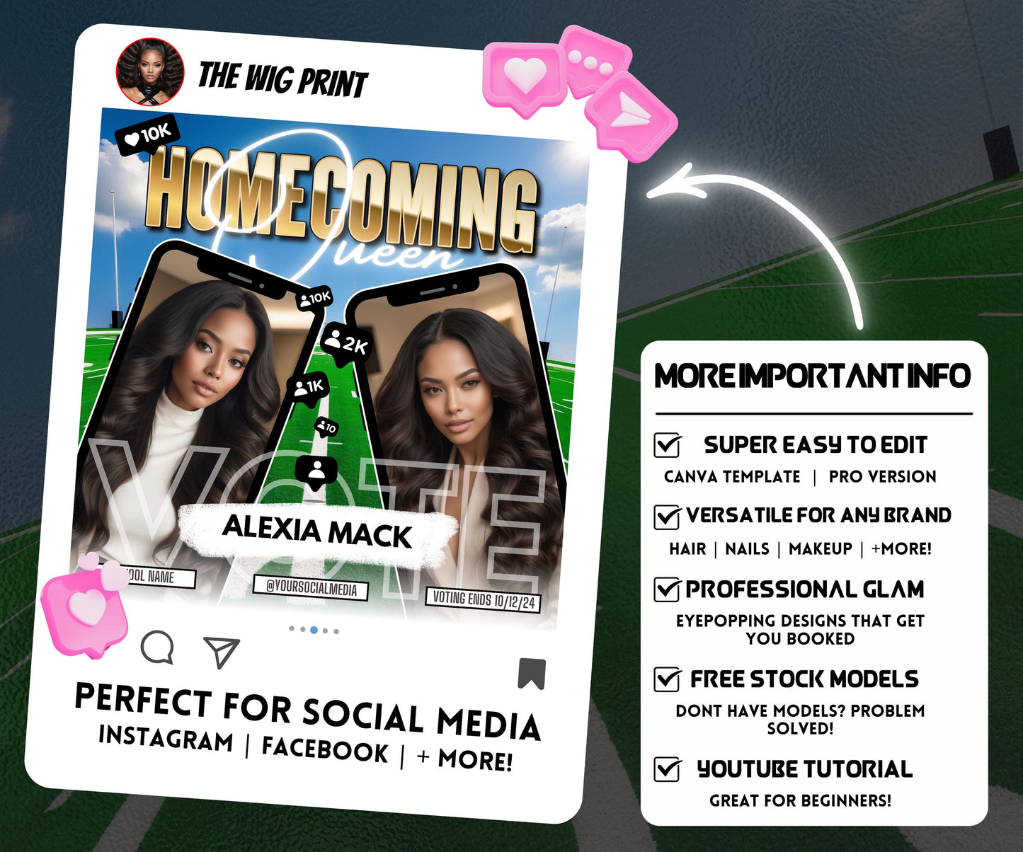 Homecoming Queen Flyer | College Homecoming | Highschool Homecoming | HBCU Homecoming | Class Campaign Flyer | Homecoming Queen