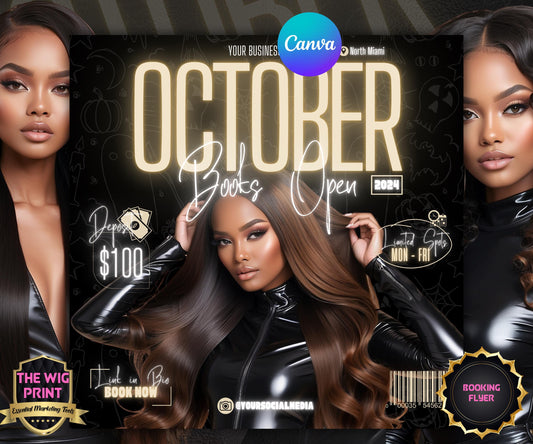 October Booking Flyer | Neon Beige Theme