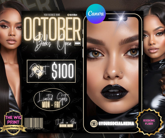 October Booking Flyer | Neon Beige Theme